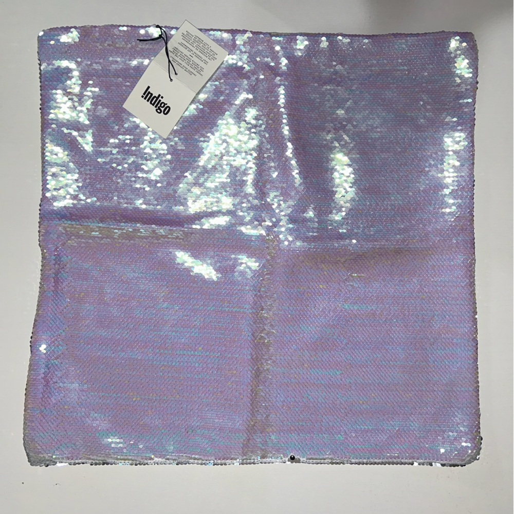 NWT Indigo Iridescent Reversible Pillowcase Lot of 2